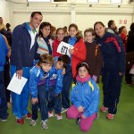 Jorge, primero por la izquierda, ejerciendo de monitor deportivo en una competición
