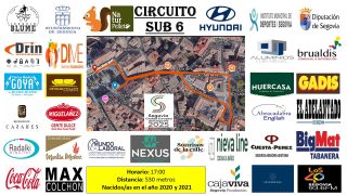 Circuito SUB 6

17:00h: SUB6 (nacidos/as en el año 2020 y 2021).

Distancia: 530 metros.

Circuito: salida en Plaza Mayor, Calle Cronista Lecea, Plaza de la Rubia, Calle Colón, Plaza los Huertos, Plaza Doctor Laguna, Calle Serafín, Plaza de la Rubia, Calle Cronista Lecea y llegada a Plaza Mayor.

ORGANIZA:
Club Atlético Joaquín Blume

INSTITUCIONES:
@ayuntamientosegovia
@imdsegovia
@diputaciondesegovia

PATROCINADOR PRINCIPAL:
@naturpellet

COCHE OFICIAL DE LA PRUEBA:
@hyundaiesp
@hyundaisegohyun

PATROCINADORES:
@fundacioncajaruraldesegovia
@bigmatabanera
@clinicamedicagoya
@maxcolchon.es
@aluminiosluismig
@brualdissg20
@cocacola_esp
@tiendamundolaboral
@huercasa
@gadis.supermercados
@miguelanezgentedulce 
@disenium.confort
@restaurantecasaressegovia
@english.abracadabra
@radalki

COLABORADORES:
@drinseguridad
@dimeserviciosasistenciales
@nievaline
@centronexusegovia
@ambientair.es
@gestoriacuestaperez

MEDIOS DE COMUNICACIÓN OFICIALES:
@radiosegoviacadenaser
@Los40segovia

COLABORADOR FOTOGRÁFICO
@sonrisasdelacalle_fotografia
