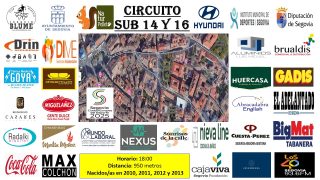 Circuito SUB 14 y SUB 16

Horario 18:00h 
SUB14 (nacidos/as en el año 2012 y 2013) y SUB16 (nacidos/as en el año 2010 y 2011).
Distancia: 950 metros.

ORGANIZA:
Club Atlético Joaquín Blume

INSTITUCIONES:
@ayuntamientosegovia
@imdsegovia
@diputaciondesegovia

PATROCINADOR PRINCIPAL:
@naturpellet

COCHE OFICIAL DE LA PRUEBA:
@hyundaiesp
@hyundaisegohyun

PATROCINADORES:
@fundacioncajaruraldesegovia
@bigmatabanera
@clinicamedicagoya
@maxcolchon.es
@aluminiosluismig
@gestoriacuestaperez
@brualdissg20
@cocacola_esp
@tiendamundolaboral
@huercasa
@gadis.supermercados
@miguelanezgentedulce
@disenium.confort
@restaurantecasaressegovia
@english.abracadabra
@radalki

COLABORADORES:
@drinseguridad
@dimeserviciosasistenciales
@nievaline
@centronexusegovia
@ambientair.es

MEDIOS DE COMUNICACIÓN OFICIALES:
@radiosegoviacadenaser
@Los40segovia

COLABORADOR FOTOGRÁFICO
@sonrisasdelacalle_fotografia