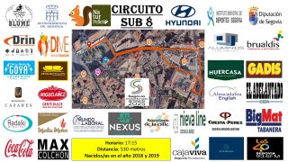 Circuito SUB 8

Horario: 17:15h 

SUB8 (nacidos/as en el año 2018 y 2019)

Distancia: 530 metros 

ORGANIZA:
Club Atlético Joaquín Blume

INSTITUCIONES:
@ayuntamientosegovia
@imdsegovia
@diputaciondesegovia

PATROCINADOR PRINCIPAL:
@naturpellet

COCHE OFICIAL DE LA PRUEBA:
@hyundaiesp
@hyundaisegohyun

PATROCINADORES:
@fundacioncajaruraldesegovia
@bigmatabanera
@clinicamedicagoya
@maxcolchon.es
@aluminiosluismig
@brualdissg20
@cocacola_esp
@tiendamundolaboral
@huercasa
@gadis.supermercados
@miguelanezgentedulce
@disenium.confort
@restaurantecasaressegovia
@english.abracadabra
@radalki

COLABORADORES:
@drinseguridad
@dimeserviciosasistenciales
@nievaline
@centronexusegovia
@ambientair.es
@gestoriacuestaperez

MEDIOS DE COMUNICACIÓN OFICIALES:
@radiosegoviacadenaser
@Los40segovia

COLABORADOR FOTOGRÁFICO
@sonrisasdelacalle_fotografia